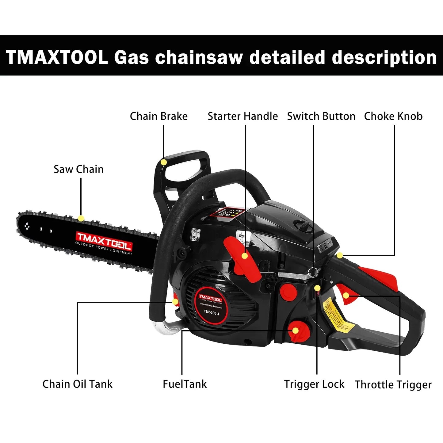 Powerful 20 Inch Gas Chainsaw